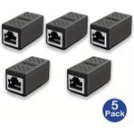 Derwell 5 Adet RJ45 Bağlantı Kablosu - Dişi Dişi (F-F) Gigabit Destekli CAT7/CAT6/CAT5E/CAT5 Kabloları Için Yüksek Hızlı Ağ Genişletme