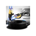Derwell 5 Metre 5Mt Cat7U/Ftp Altın Kaplama Korumalı 10Gb/Sn Ağ Lan Ethernet Kablosu Xbox Ps 2/3/4 İçin,DRWLCAT75