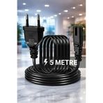 Derwell 5 Metre C7 Güç Kablosu Ps2/ps3/ps4/xbox One S/radyo/tv Işıldak Uyumlu 5m Power Elektrik Kablosu