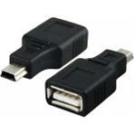 Derwell 5 Pin Mini USB Erkek USB Dişi Aparat Oto Teyp Flash Bellek Mini USB V3 Otg Dönüştürücü