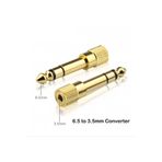 Derwell 6.35mm Mikrofon Amplifikatör Kulaklık İçin 3.5mm Jack Stereo AUX Ses Dönüştürücü Gitar Enstrüman