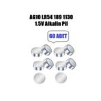 Derwell 60 Adet Ag10 1131 Sg10 389 189 Lr54 Düğme Pil Hesap Makinesi/Terazi/Saat/Oyuncak/Garaj Yuvarlak Pil