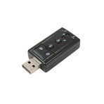 Derwell 7.1 Ses Kartı USB 2.0 Çevirici Dönüştürücü Audio Win XP 7 8 Mac Uyumlu, DRWLSESKARTI2023