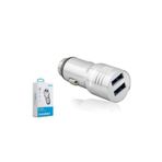 Derwell Araç Şarj Adaptörü 2x USB 3.4A Metal - Gümüş Çift Usb Araç Şarjı Çakmaklık 12v/24v - 3 AMPER Çakmaklık Hızlı Şarj Cihazı