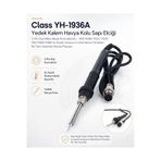 Derwell Class YH-1936A Yedek Kalem Havya Kolu Sapı Elciği 5 Pin Dişi Mike Mayk Konnektörlü - 968 968D 952C 952D 952 936A 938A Isı Ayarlı İstasyon Lehimleme Cihazları İle Tam Uyumlu Havya Parçası