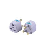 Derwell Evrensel 3Pin İngiltere HK AC Seyahat Priz Dönüştürücü ABD/AB/AU İngiltere/HK 3 Pin Fiş Adaptörü Beyaz, DerwellUrass3pin1x