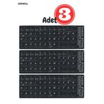 Derwell F Klavye Stiker Türkçe Klavye Yapışkan Harf Dizilimi Turkish F Keyboard Sticker Klavye Sticker 3adet