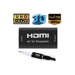 Derwell Hdmı Repeater Tekrarlayıcı 4K Sinyal Yükseltici 40 Metre Kablo Hdmı Dişi-Dişi Uzatıcı Konnektör