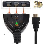 Derwell HDMI Switch 4K/1080P/3D Için Xbox/ps3/ps4/apple Tv/roku/fire Tv/blu-Ray Dvd-Player - HDMI Dağıtıcı 1 Giriş 3 Çıkış