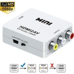 Derwell HDMI To Rca 1080P HDMI To Av 3rca Cvbs Composite Video Audio Converter Adapter Supports Pal/ntsc Compatible With Tv Stick Chromecast Apple Tv Pc Çevirici
