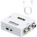Derwell HDMI To Rca Hd Video Converter 1080P Mini HDMI To 3rca Av/cvbs Composite Adapter Converter For Pc/ps3/vcr/dvd Supporting Pal/ntsc Çevirici Converter
