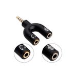Derwell Kulaklık Mikrofon Birleştirici Adaptör 3.5Mm Kablo Çevirici Ayırıcı Aparat Çift Çıkışlı Ayırıcı