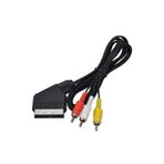 Derwell Lcd Tüplü Tv Televizyon Uydu Bağlantı Kablosu 7mm Scart 3 Rca Video Audio 3 Tos Uydu Dvd Kablo 1.2mt SİYAH