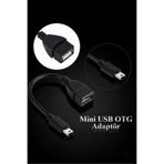 Derwell Mini Usb Otg Kablo 5 Pin Usb Çevirici Kablo Veri Kablosu Araba Ses Için Tablet Mp3 Mp4 Dönüştürücü