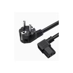 Derwell Power Kablo L Tipi C13 Power Kablo 3X0.75 90 Derece Kasa Ekran Monitör Güç Elektrik Kablosu 1.8 Mt