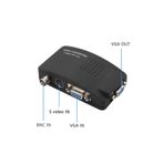 Derwell S-Video Bnc'Den Vga Dönüştürücü Adaptör Dijital Switcher Pc Tv Kamera Dvd Dvr Çevirici Dönüştürücü