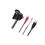 Derwell Usb 2Rca 3.5mm Aux Araç İçi Kontrol Paneli Uzatma Ek Kablosu Panel Tipi Montajlanabilir 1 Metre Siyah