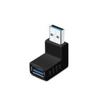 Derwell Usb 3.0 Aşağı Açılı Konnektör Erkek Dişi 90 Derece Uzatma Adaptörü Yüksek Hızlı Usb Yeni 3.0 Sürümü