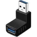 Derwell USB 3.0 Yukarı Açılı Konnektör Erkek Dişi 90 Derece Uzatma Adaptörü Up Yüksek Hızlı USB Yeni 3.0 Sürümü