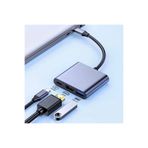 Derwell Usb 3.1 Type-c To Hdmi Usb 3.0 Yüksek Hızlı 4k 2k Ultra Hd Çevirici Dönüştürücü Adaptör Kablosu Gri