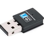 Derwell USB Adaptör Alıcı Kablosuz Wifi Adaptör Mini 300 Mbps Realtek RTL8192EU Chipset USB Wifi Adaptörü Kablosuz Alıcı Dongle Ağ Kartı Masaüstü Güçlendirici