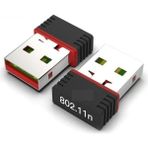 Derwell USB Wifi Adaptörü Kablosuz Wifi Internet Alıcı Ağ Kartı Masaüstü Bilgisayar Pc 300 Mbps 802.11N RTL8188FTV Wifi Dongle Kablosuz Internet Alıcı