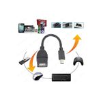 Derwell V3 Kablo 5 Pin Mini USB Erkek USB Dişi OTG Dönüştürücü Siyah, DRWL5PİNOTGG