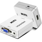 Derwell VGA To HDMI 1080 P VGA HDMI Uyumlu Dönüştürücü Adaptör Kutusu Ses Çıkışı ile Pc Dizüstü Bilgisayar Için VGA HDMI Adaptörü Hdtv Projektöre