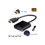 Derwell Yeni 2023 Hdmı To Vga Kablosu Dönüştürme Adaptörü Hd 1080P Xbox Ps4 Pc Dizüstü Tv Dönüştürücü Kablo