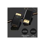 Derwell Yeni 4k Displayport Hdmı Adaptörü Dönüştürücü Ekran Portu Erkek Dp Hdmı Kadın Hd Tv Kablosu Adaptör SİYAH