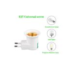 Derwell Yeni E27 Led Işık Lamba Ampuller Soket Taban Tutucu Ab/abd Fiş Adaptörü On/off Anahtarı Tak Çalıştır