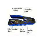Derwell Yeni Nesil Ez RJ45 Crimper Geçişli Çok Işlevli Ethernet Sıkma Pensesi Sıkma/Kesme RJ11/CAT7/6/5 Stp