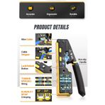 Derwell Yeni Nesil Ez Rj45 Pense 8p8c Utp Sıkma Pensesi Rj11 Rj12 Rj45 Ethernet Konektörü Sıkma Kesme Soyma