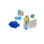 Derwell Yeni Nesil RJ45 Cat5 Cat6 Konnektör Delikli + 100'LÜ Paket RJ45 Cat6 Cat5 Koruma Kılıfı Mavi