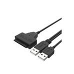 Derwell Yeni Usb 2.0 2.5 3.5 İnç Sata SSD Hdd Hard Disk Dc Güç Çevirici Dönüştürücü Adaptör Kablosu SİYAH, DR22PİN