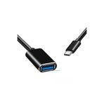 Derwell Yüksek Kalite USB C USB Adaptörü Tip C OTG Uzatma Kablo USB C Erkek USB 2.0 A Kadın Kablo Adaptörü Siyah, Drwlykstype-C