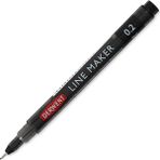 Derwent 0.2 Black Graphik Line Maker Teknik Çizim ve Grafik Kalemi