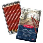 Derwent 12 Renk Metal Kutulu Drawing Serisi Yağlı Kuru Kalem Seti
