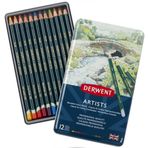 Derwent 12'li Teneke Kutu Artists Pencils Kuruboya Kalemi