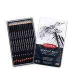 Derwent 34215 12'li Set Teneke Kutu Graphic Pencils
