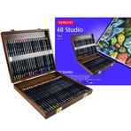 Derwent 48 Renk Ahşap Kutulu Studio Serisi Kuru Kalem Seti
