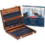 Derwent 48 Renk Ahşap Kutulu Watercolour Serisi Sulandırılabilir Kuru Kalem Seti