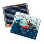 Derwent Academy Watercolour Pencils Aquarel 24'lü Teneke Kutu Kuru Boya Kalemi