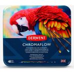 Derwent : Chromaflow : Kuru Boya Kalem Seti : 48 Renk (Metal Kutu) - Karışık Renk