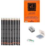 Derwent Eskiz Başlangıç Seti 3 + Dereceli Kalem + A5 Defter + Dağıtıcı Set + Silgi + Açacak + Hamur Silgi - Karışık-Çok Renkli - standart