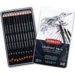 Derwent Grafik 12'Li Soft Kalem Seti Teneke Kutu Profesyonel Çizim Malzemesi
