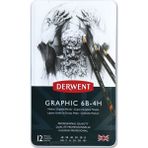 Derwent Graphic Dereceli Kalem Seti Medium (Karakalem Eskiz Çizim Seti) (Designer) 12'li Teneke Kutu