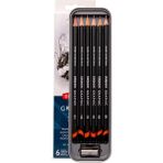 Derwent : Graphic Pencil : Dereceli Kalem Seti : 6'lı Metal Kutu