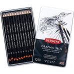 Derwent : Graphic Pencil : Dereceli Kalem Seti Soft : 12'li Metal Kutu-Sketching