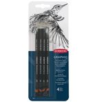 Derwent Graphıc Serisi Dereceli Kalem Seti (B>9H) - 12 Kalem Metal Kutu